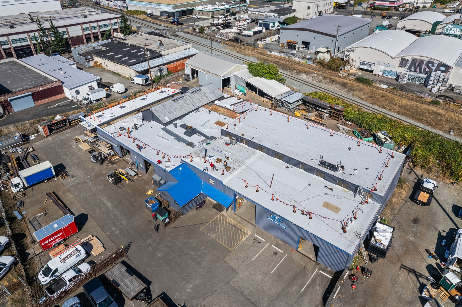 Commercial roofing project in Longview, Washington
